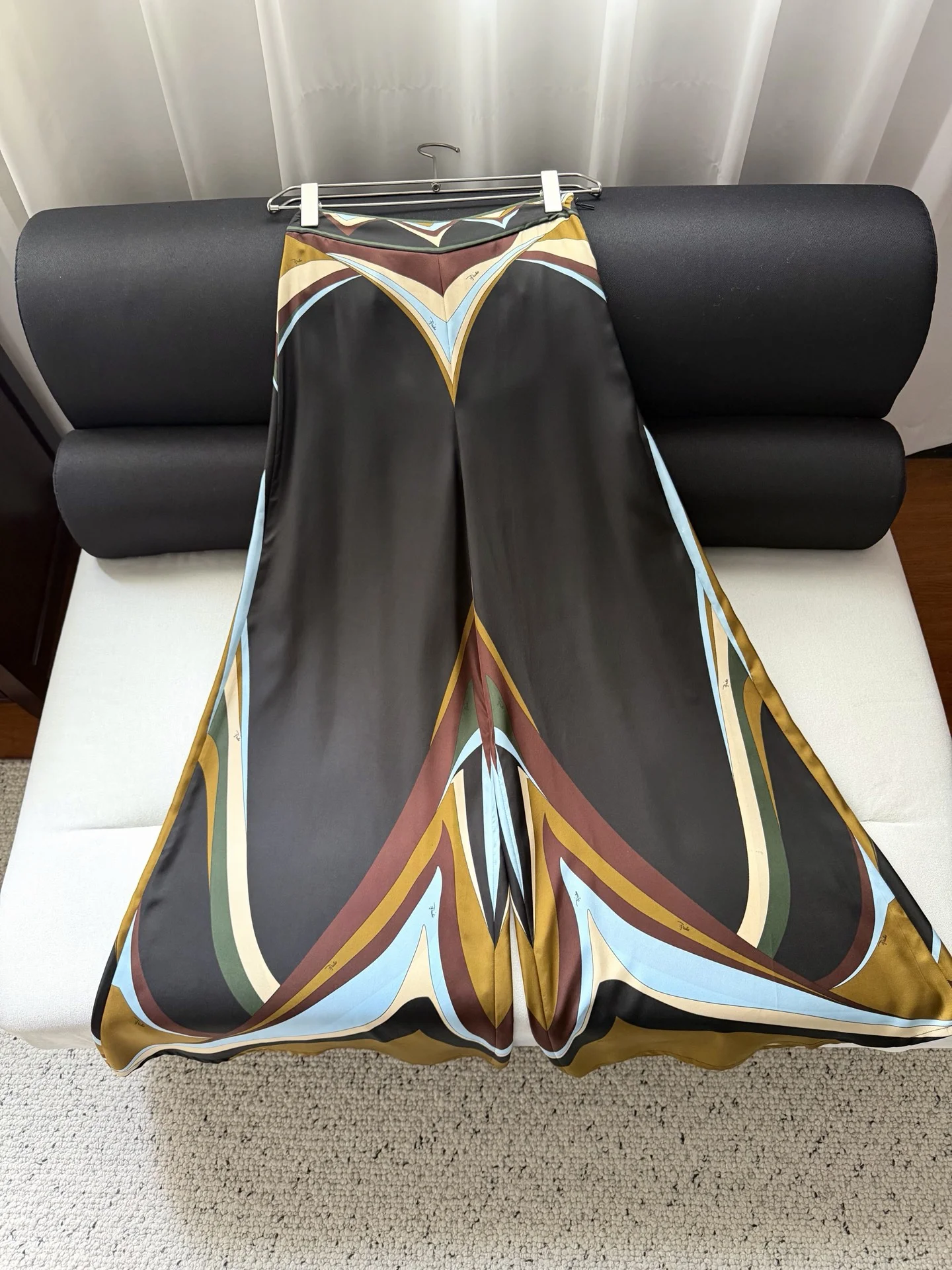 ETRO Trousers Silk Twill Black-Brown 36-42 F15202609060961