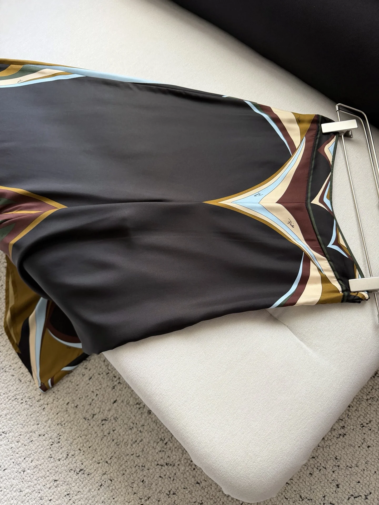 ETRO Trousers Silk Twill Black-Brown 36-42 F15202609060961 - Image 5