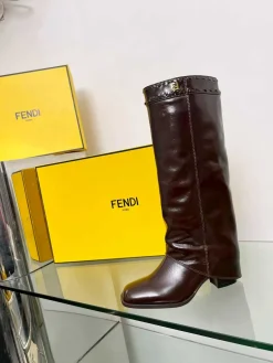 Alternative view of FENDI Boots Calf Leather Brown EU35-40 D90202609110035