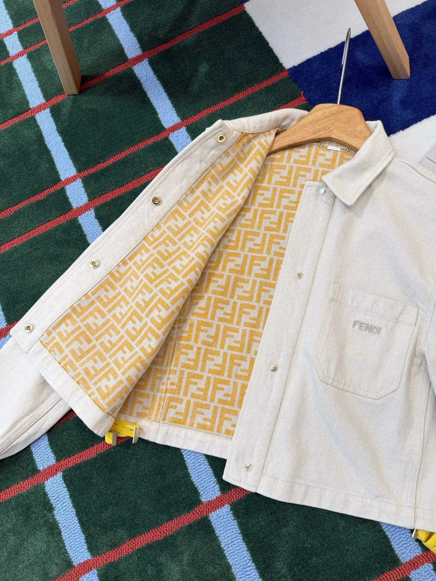 FENDI Jackets Denim Beige-Yellow S_M_L D85202609062788 - Image 3