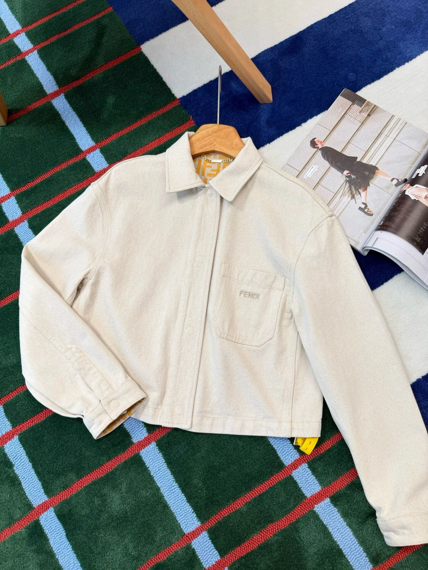 FENDI Jackets Denim Beige-Yellow S_M_L D85202609062788 - Image 7
