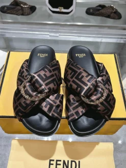 FENDI Slides Black-Brown EU35-42 A90202609110045