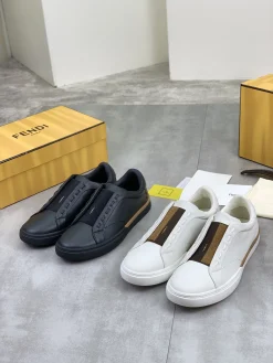 Alternative view of FENDI Sneakers Leather Black-Brown EU39-44 C40202609110949