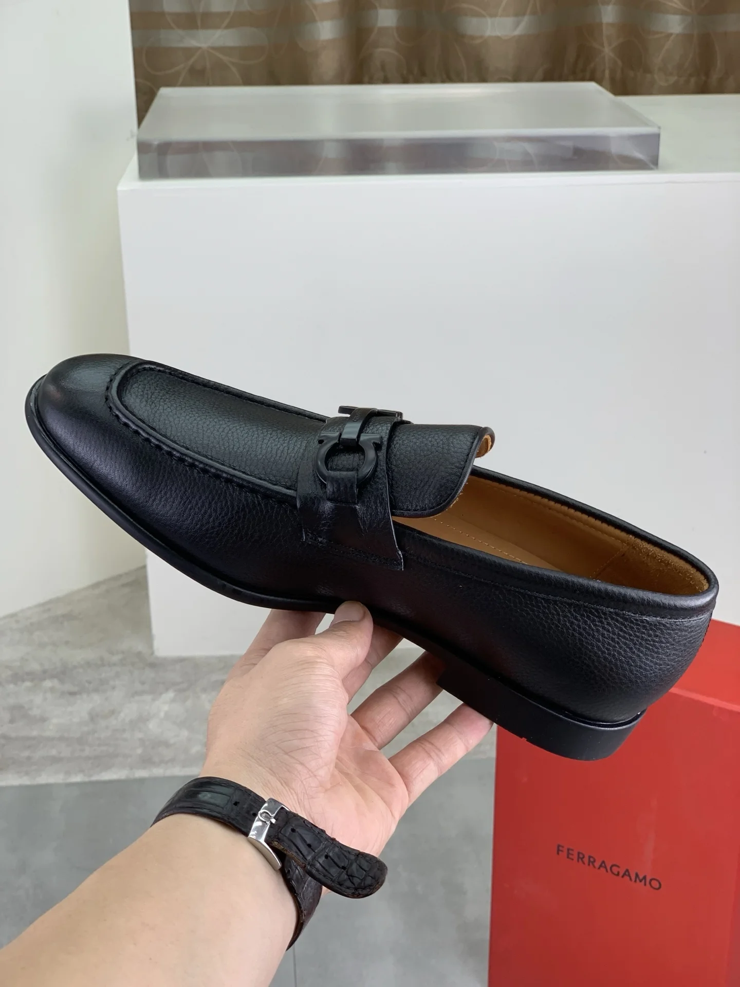 FERRAGAMO Formal Shoes Calf Leather Black EU39-44 C80202609110932 - Image 6