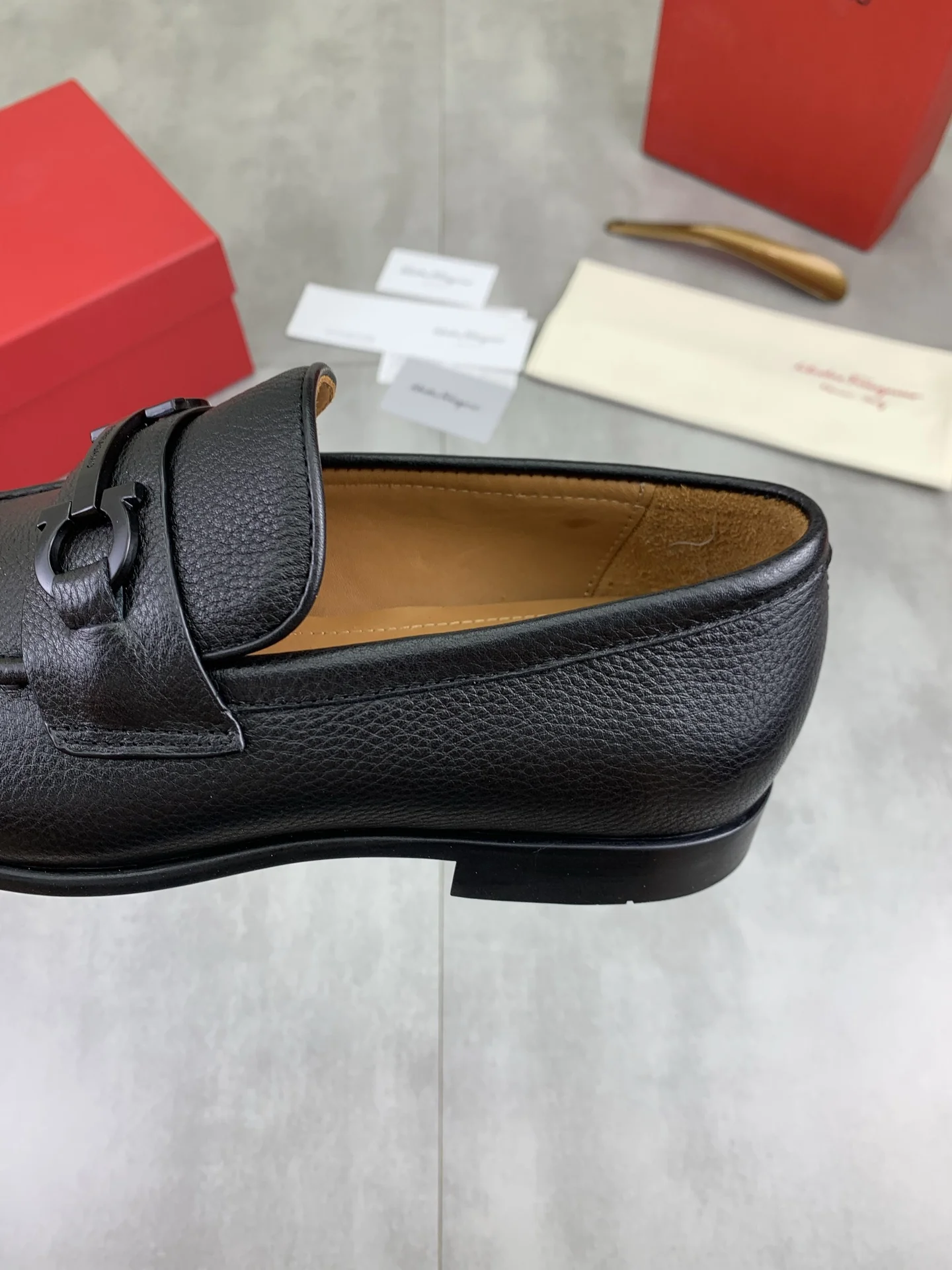 FERRAGAMO Formal Shoes Calf Leather Black EU39-44 C80202609110932 - Image 7