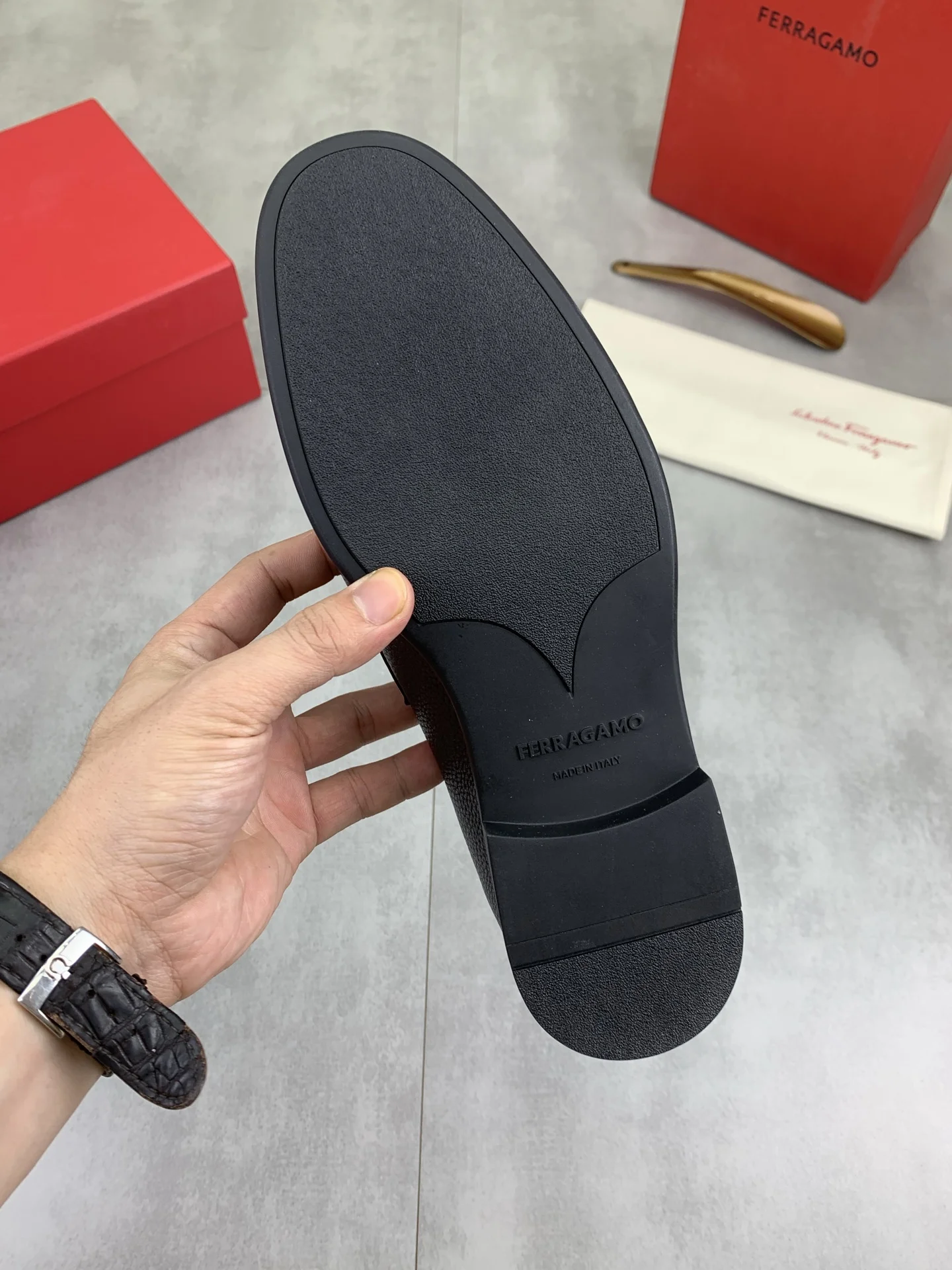 FERRAGAMO Formal Shoes Calf Leather Black EU39-44 C80202609110932 - Image 8