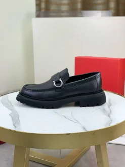 FERRAGAMO Formal Shoes Calf Leather Black-Silver EU39-45 C80202609111089