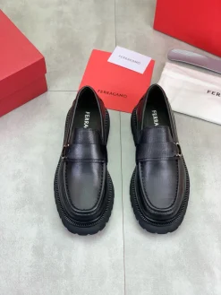 Alternative view of FERRAGAMO Formal Shoes Calf Leather Black-Silver EU39-45 C80202609111089