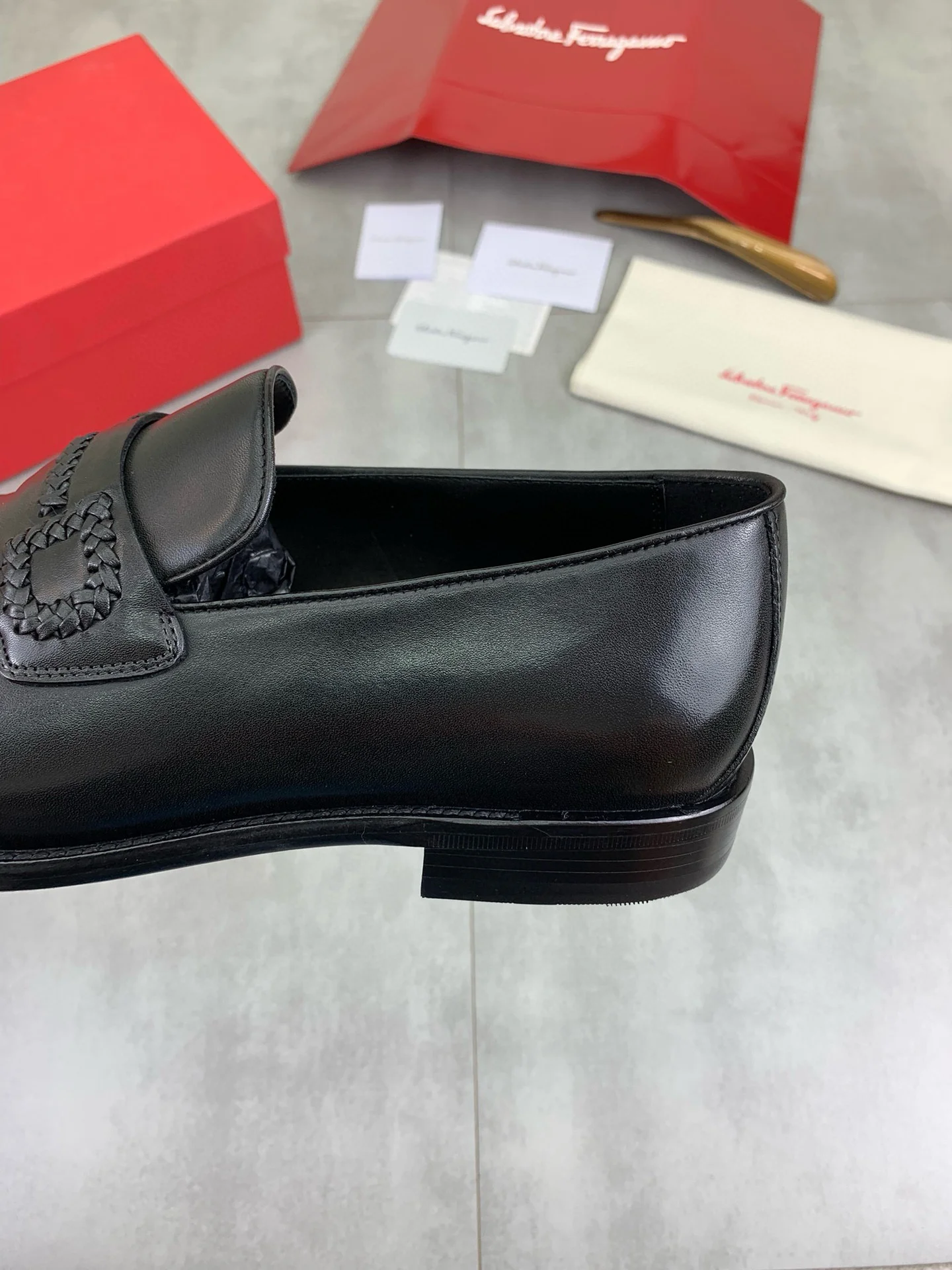 FERRAGAMO Formal Shoes Leather Black EU39-44 D80202609110967 - Image 7