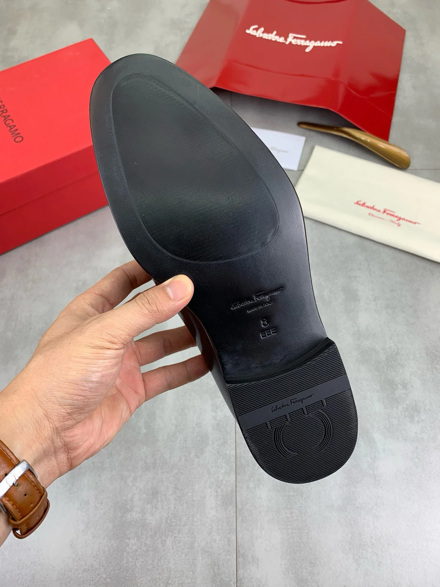 FERRAGAMO Formal Shoes Leather Black EU39-44 D80202609110967 - Image 8