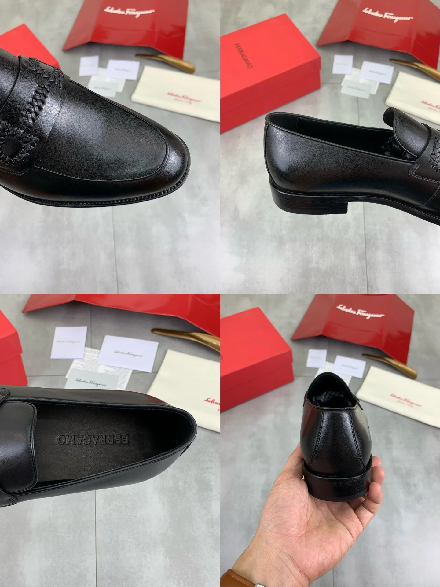 FERRAGAMO Formal Shoes Leather Black EU39-44 D80202609110967 - Image 9