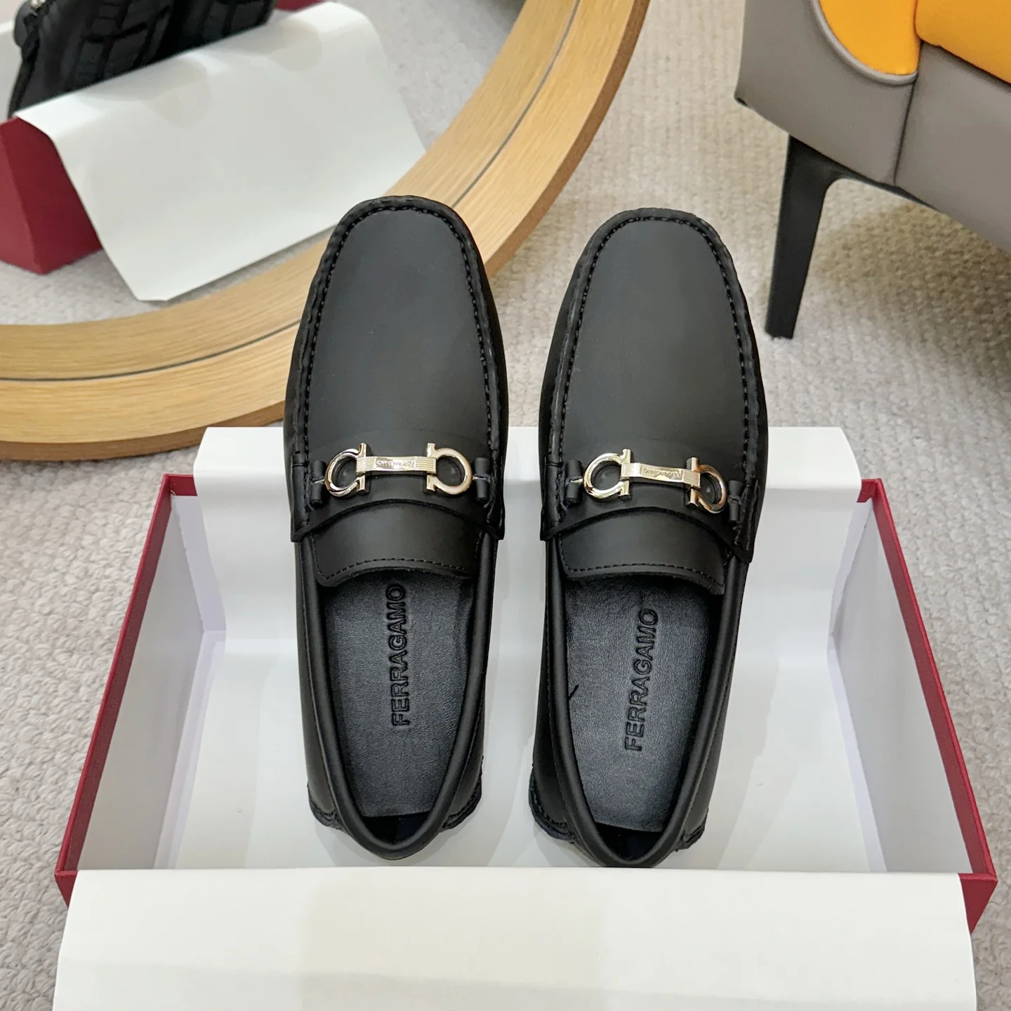 FERRAGAMO Loafers Black-Silver B00202609110171 - Image 2