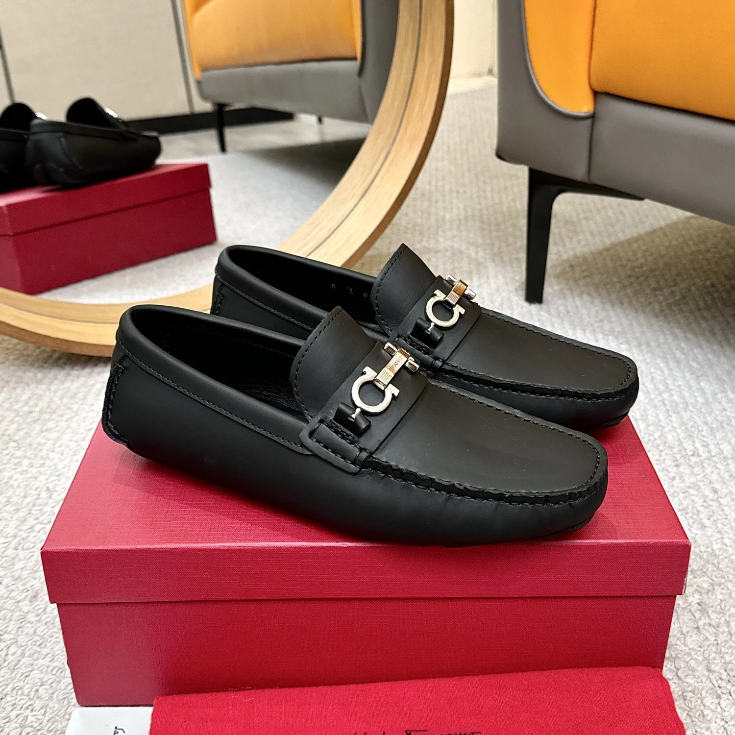 FERRAGAMO Loafers Black-Silver B00202609110171 - Image 3
