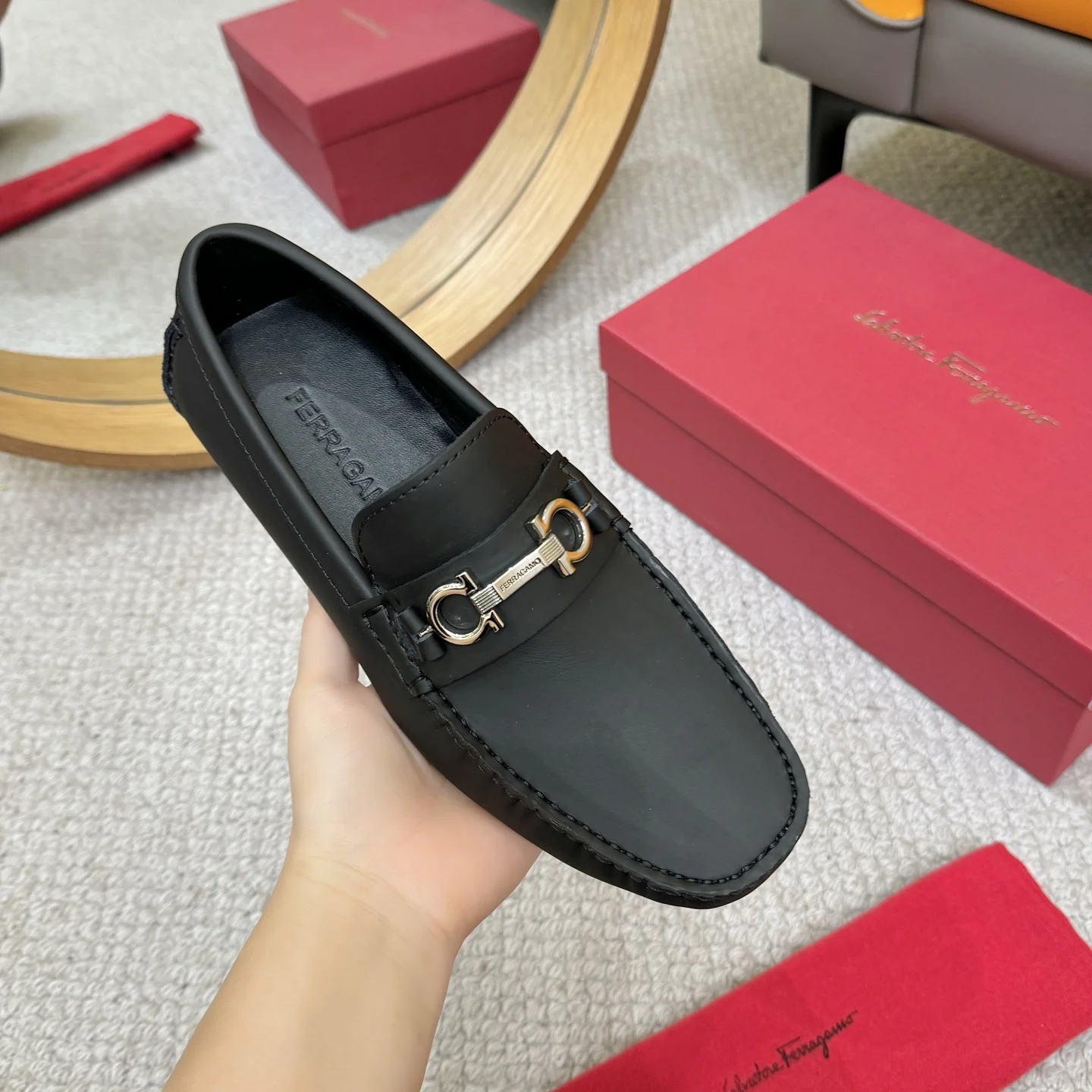 FERRAGAMO Loafers Black-Silver B00202609110171 - Image 5
