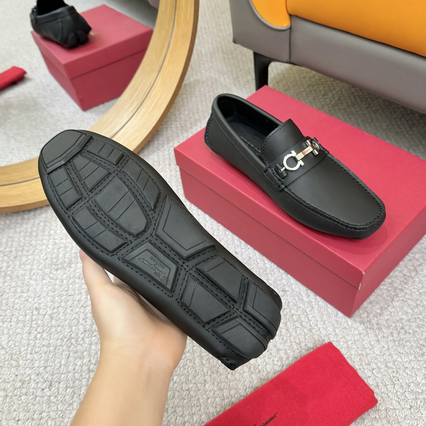 FERRAGAMO Loafers Black-Silver B00202609110171 - Image 7