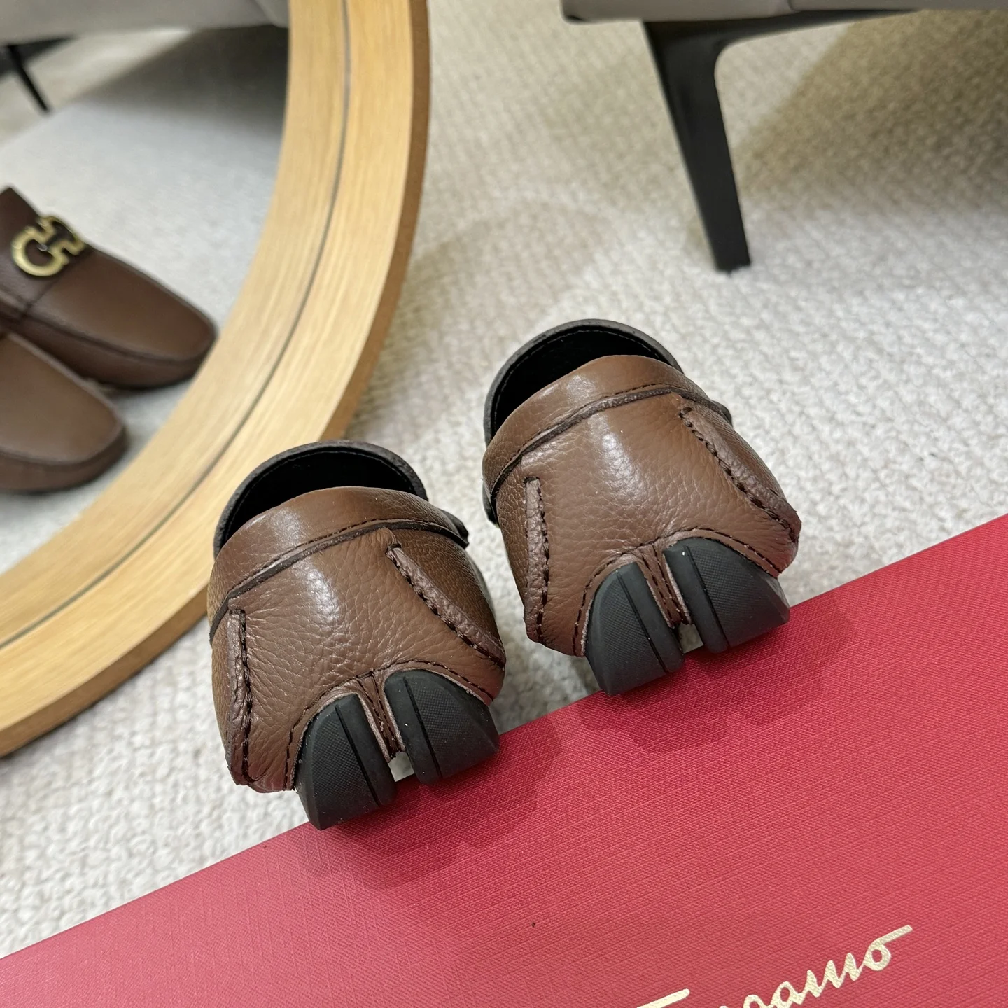 FERRAGAMO Loafers Brown-Gold B00202609110170 - Image 9