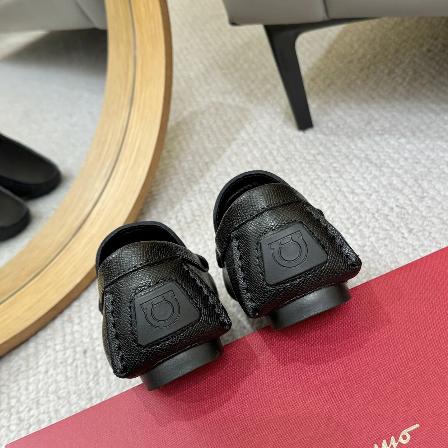 FERRAGAMO Loafers Calf Leather Black-Silver EU38-46 B00202609110166 - Image 9