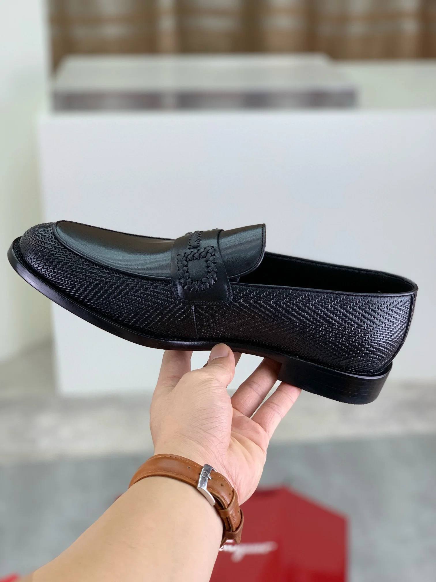 FERRAGAMO Loafers Leather Black EU39-44 D80202609110969 - Image 6