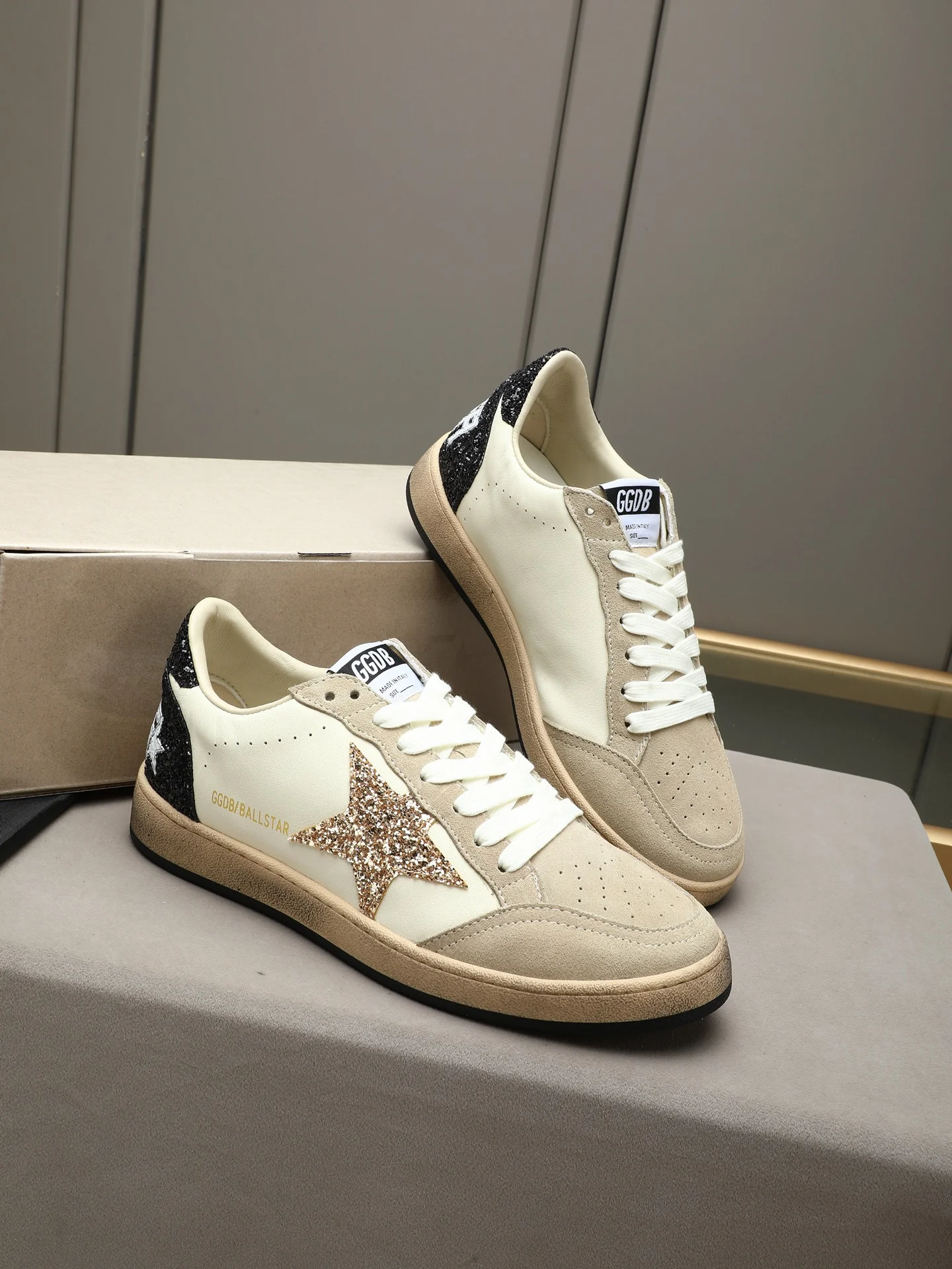 GGDB Sneakers Leather Rubber Cream-Gold EU35-44 B20202609110740 - Image 4