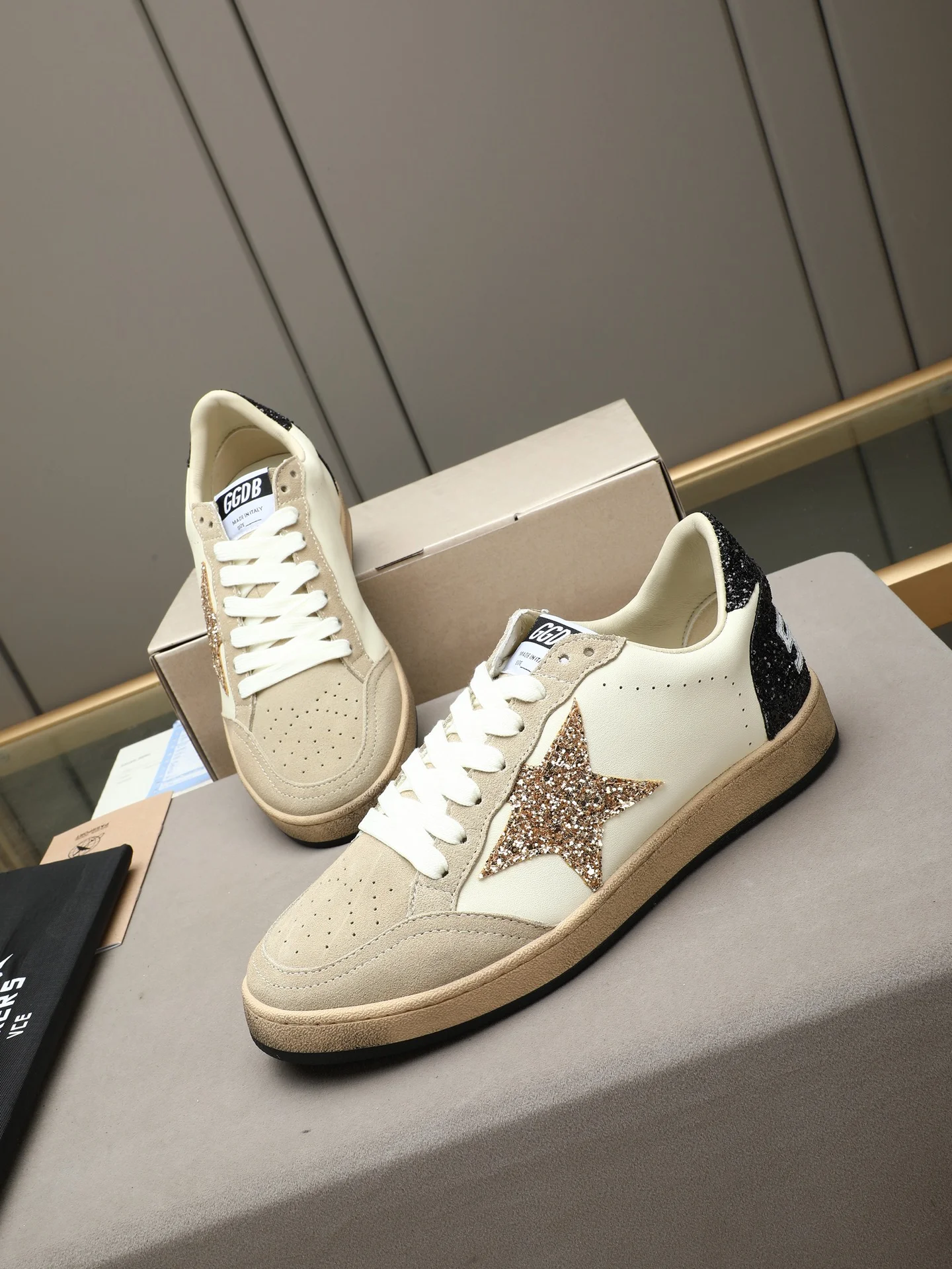 GGDB Sneakers Leather Rubber Cream-Gold EU35-44 B20202609110740 - Image 9