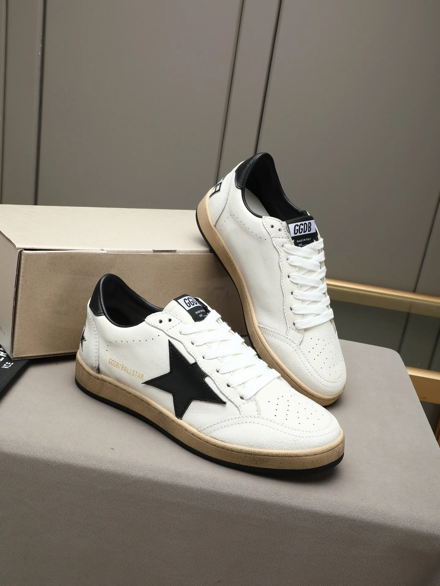GGDB Sneakers Leather Sheepskin Rubber White-Black EU35-44 B20202609110751 - Image 4