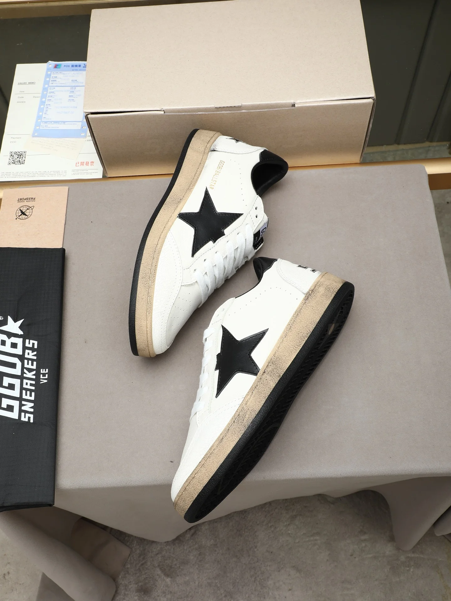 GGDB Sneakers Leather Sheepskin Rubber White-Black EU35-44 B20202609110751 - Image 7