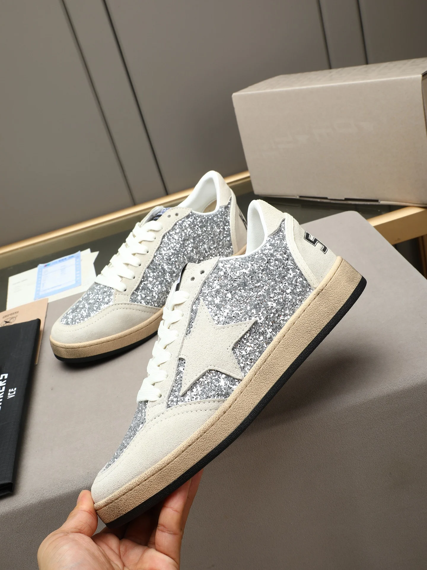 GGDB Sneakers Silver-Beige B20202609110731 - Image 2