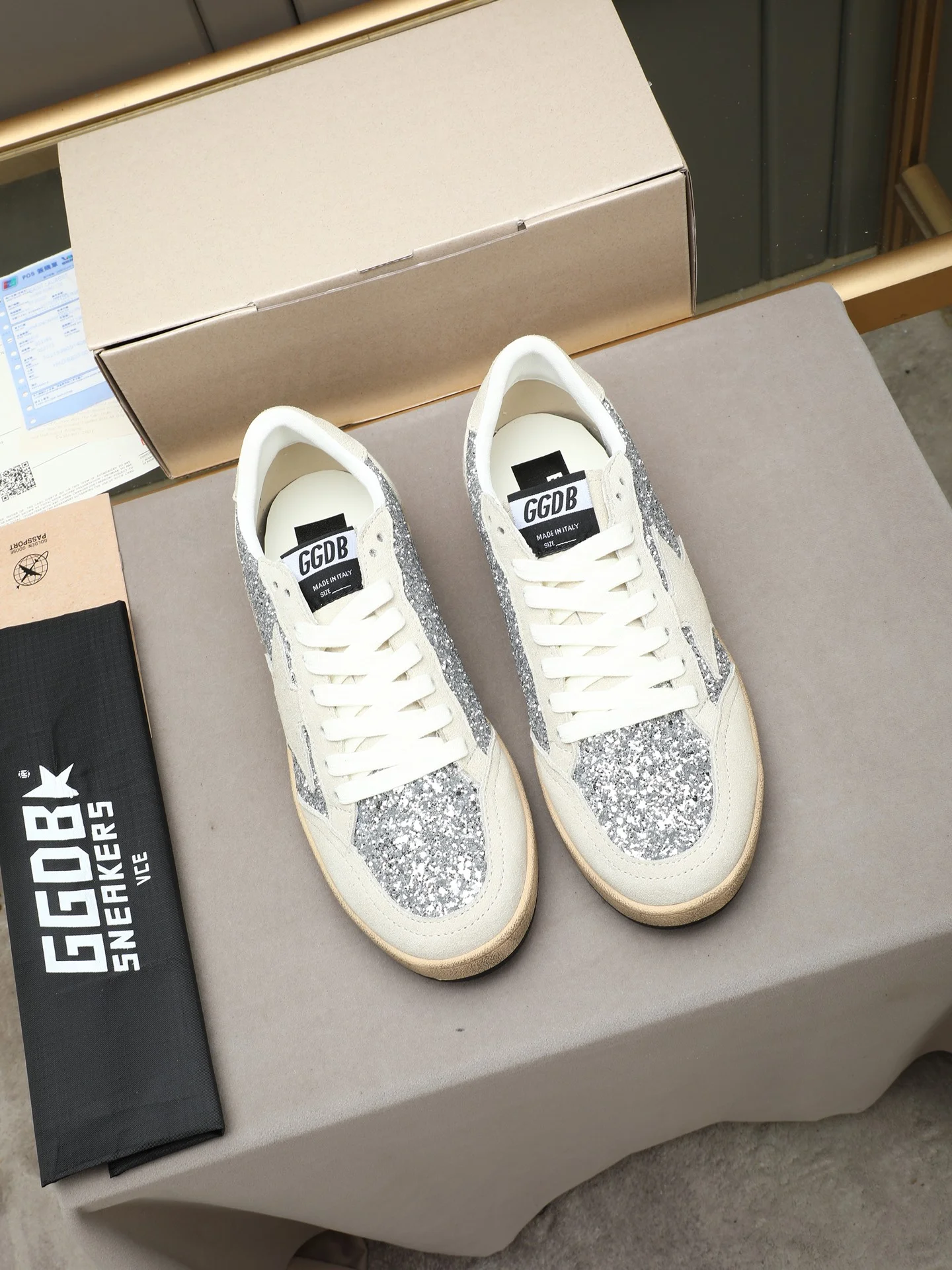 GGDB Sneakers Silver-Beige B20202609110731 - Image 7