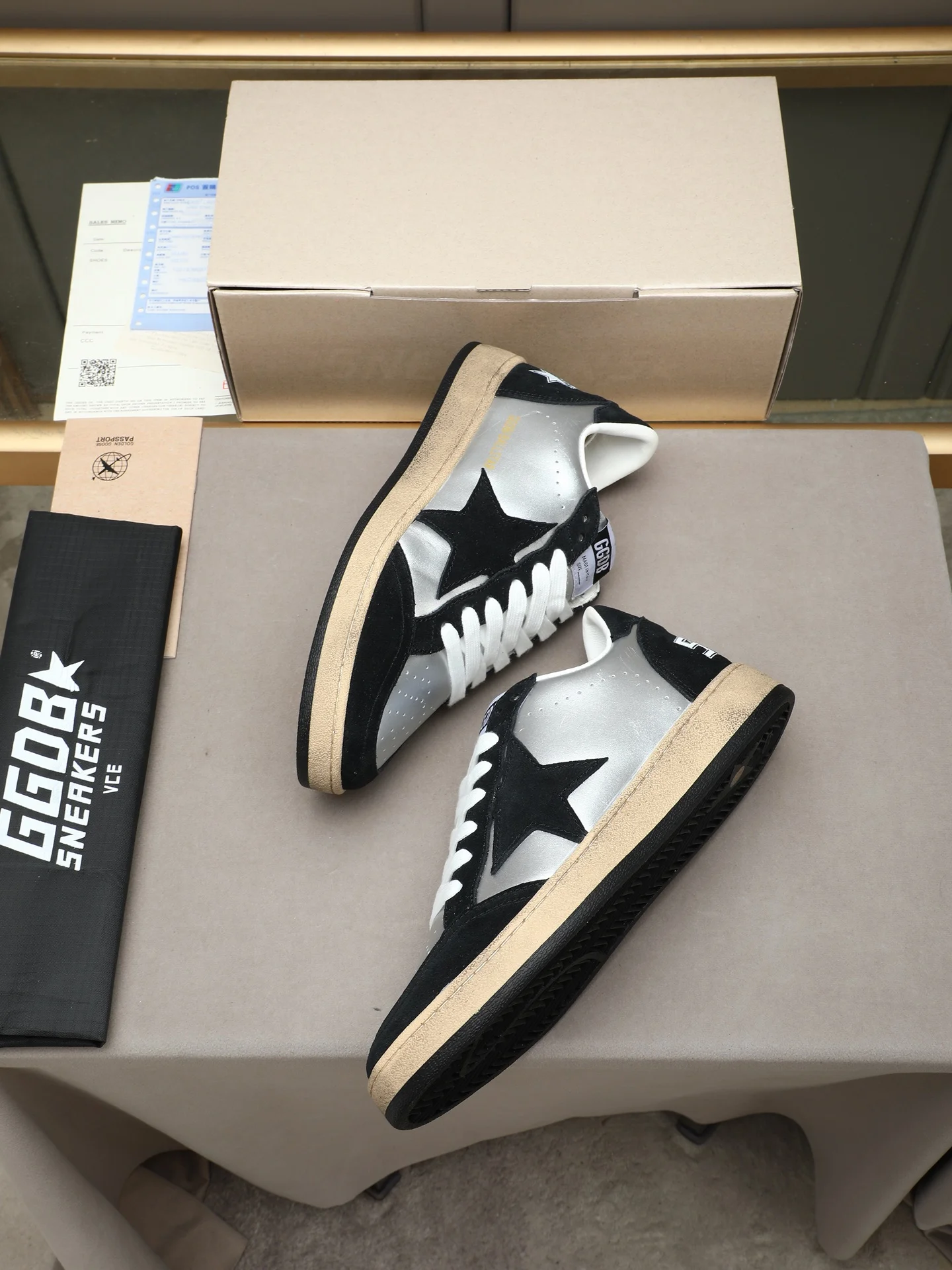 GGDB Sneakers Silver-Black B20202609110738 - Image 8