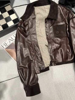 Alternative view of GIVENCHY Jackets Sheepskin Leather Brown S-XL G80202609060330