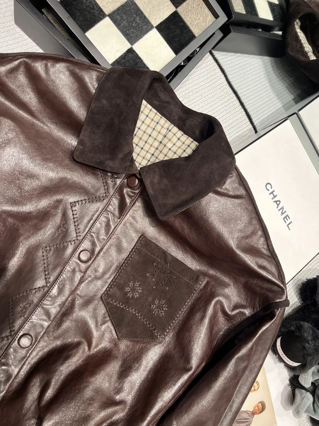 GIVENCHY Jackets Sheepskin Leather Brown S-XL G80202609060330 - Image 3