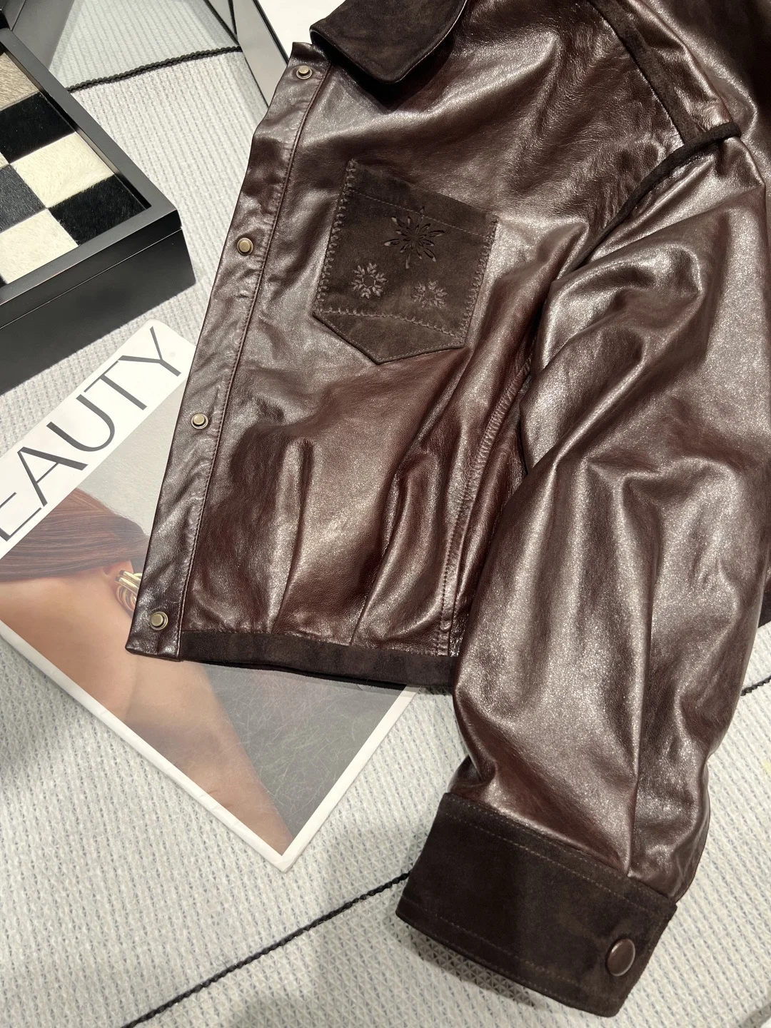 GIVENCHY Jackets Sheepskin Leather Brown S-XL G80202609060330 - Image 5