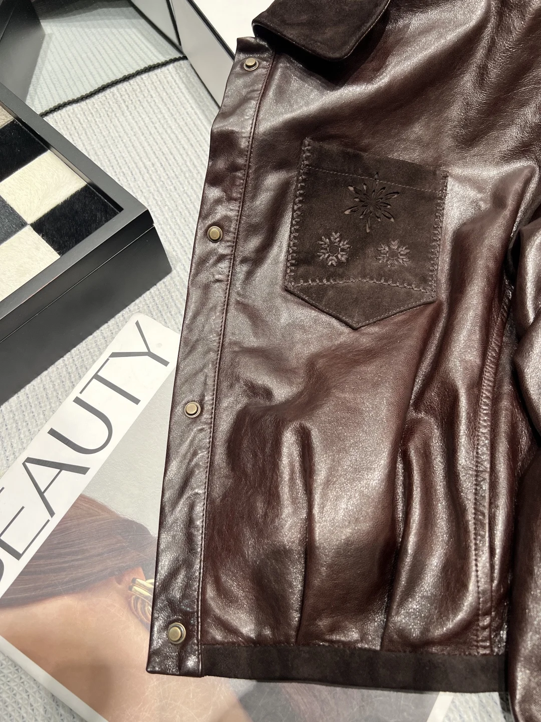 GIVENCHY Jackets Sheepskin Leather Brown S-XL G80202609060330 - Image 6