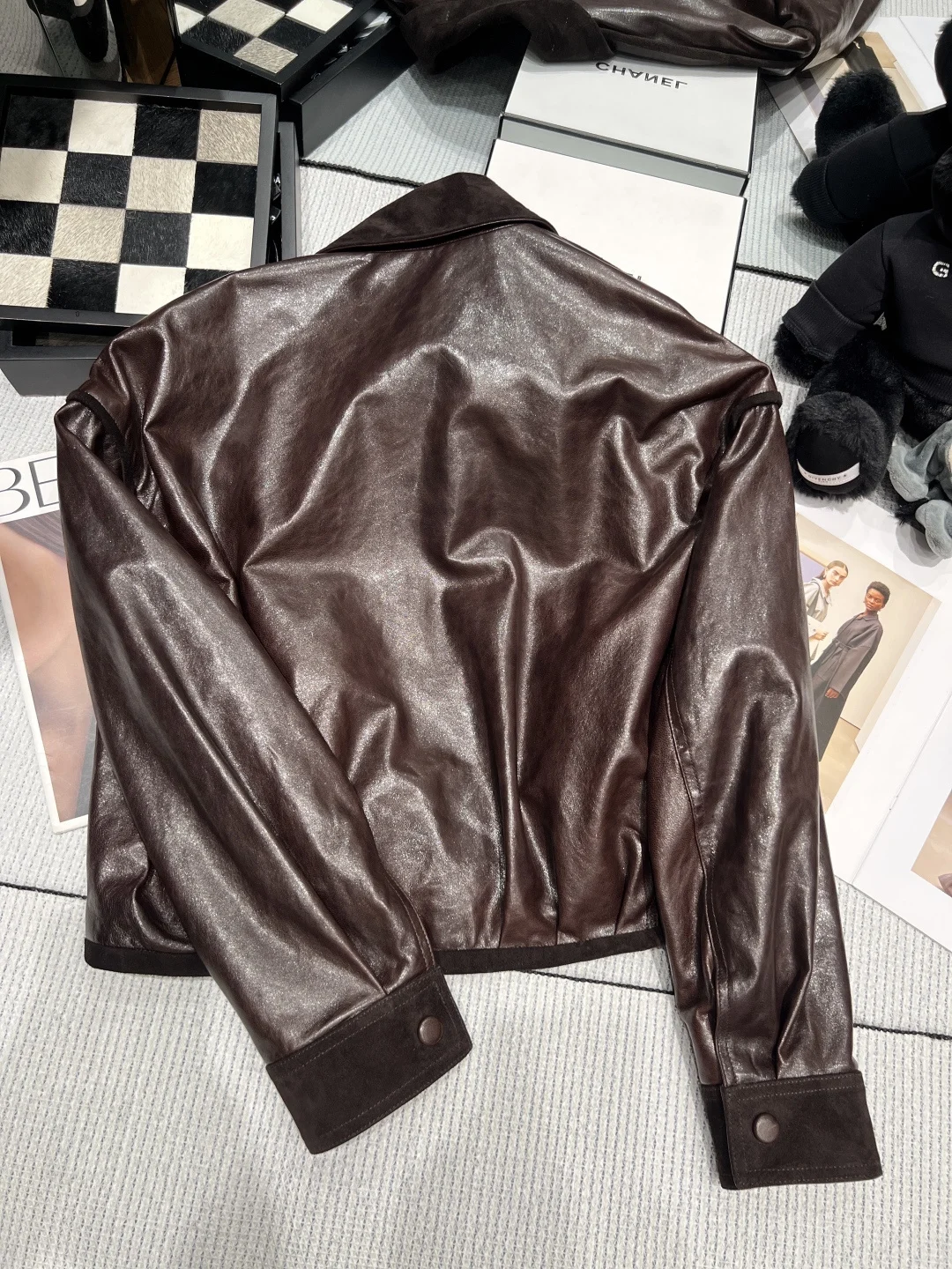 GIVENCHY Jackets Sheepskin Leather Brown S-XL G80202609060330 - Image 8