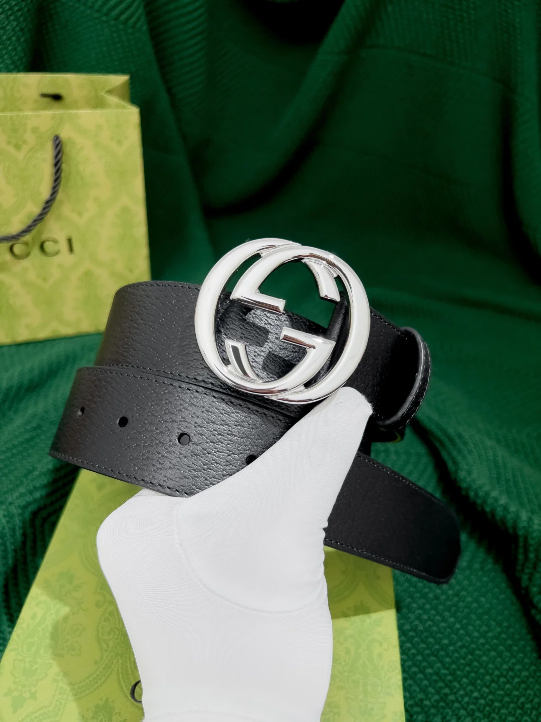 GUCCI Belts Black-Silver 40mm Width A60202609070321