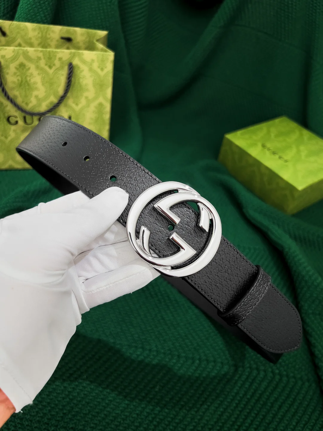 GUCCI Belts Black-Silver 40mm Width A60202609070321 - Image 3