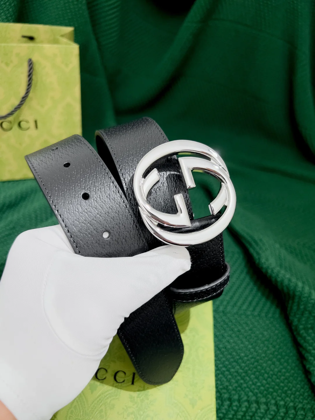 GUCCI Belts Black-Silver 40mm Width A60202609070321 - Image 4