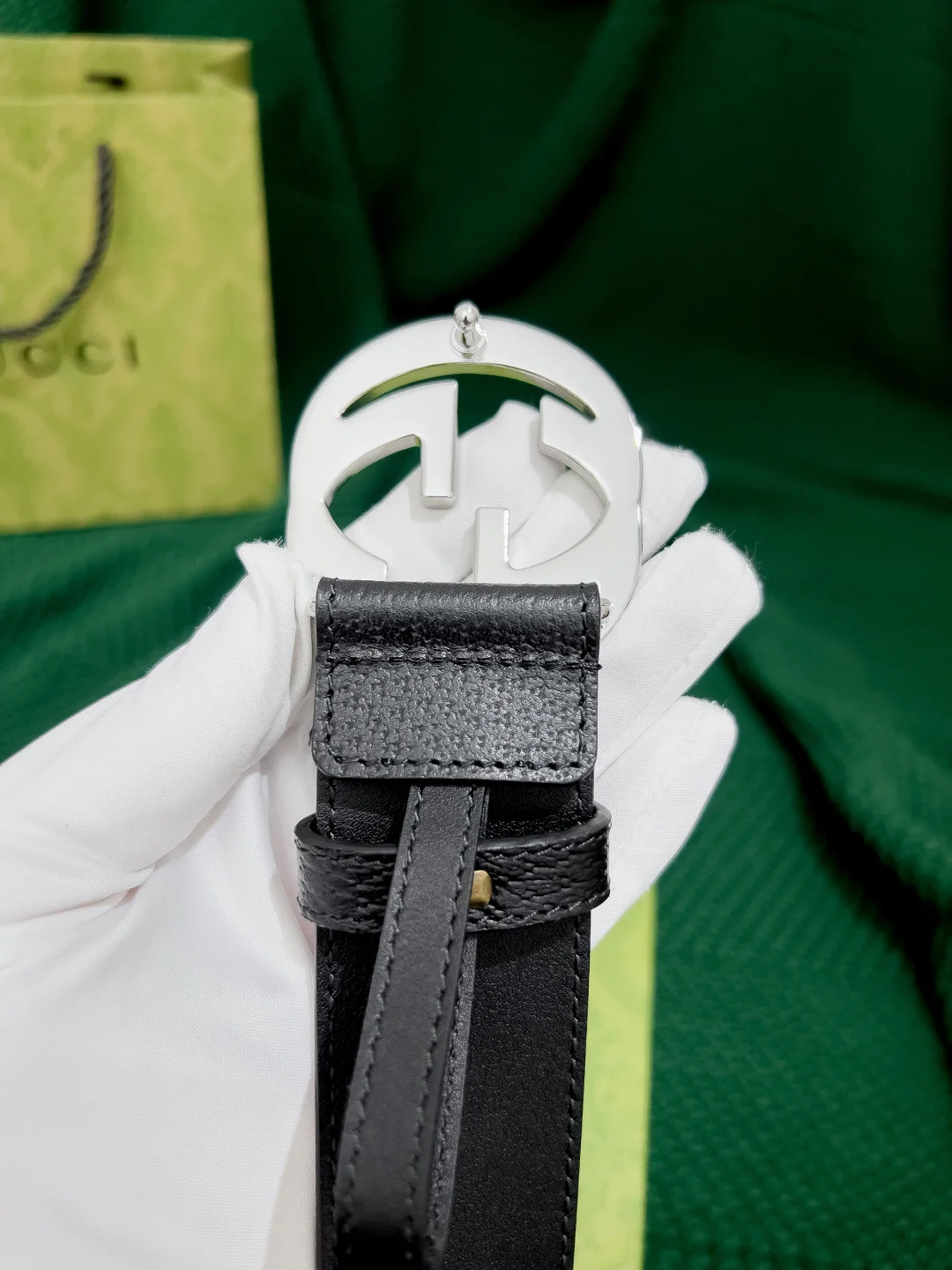 GUCCI Belts Black-Silver 40mm Width A60202609070321 - Image 7