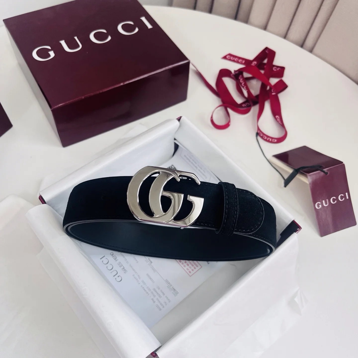 GUCCI Belts Black-Silver A60202609070023 - Image 5