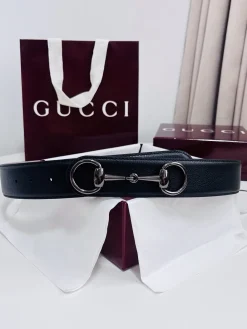 Alternative view of GUCCI Belts Calf Leather Black-Silver A80202609070552