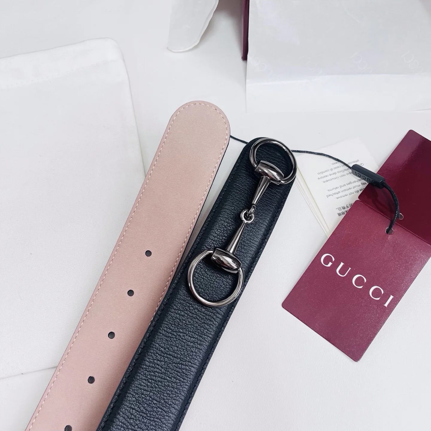GUCCI Belts Calf Leather Black-Silver A80202609070552 - Image 6