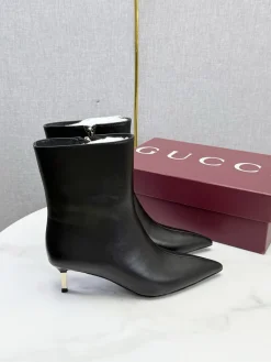 GUCCI Booties Black-Gold C60202609110613