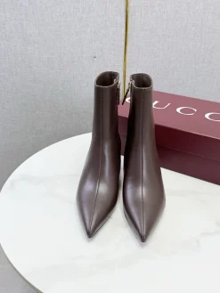 Alternative view of GUCCI Booties Brown-Gold C60202609110614