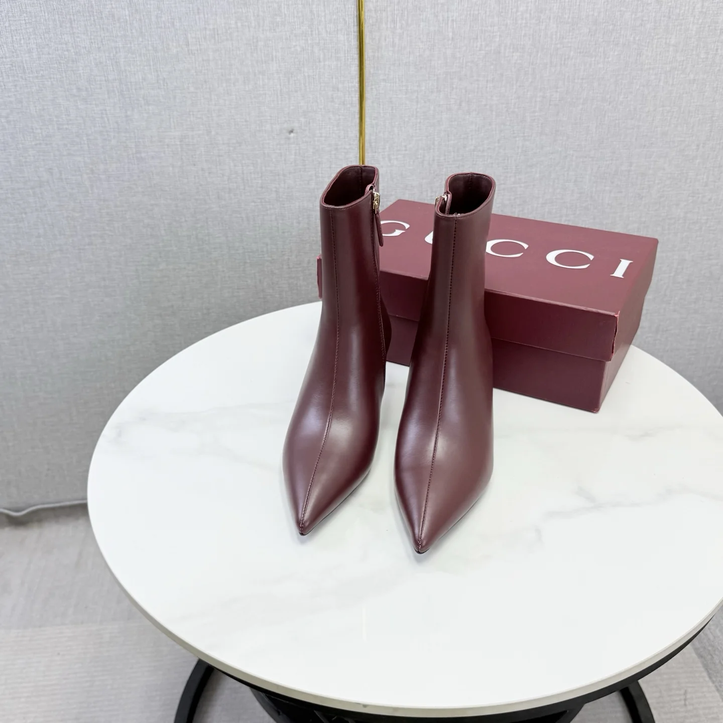 GUCCI Booties Brown-Silver C60202609110615 - Image 2
