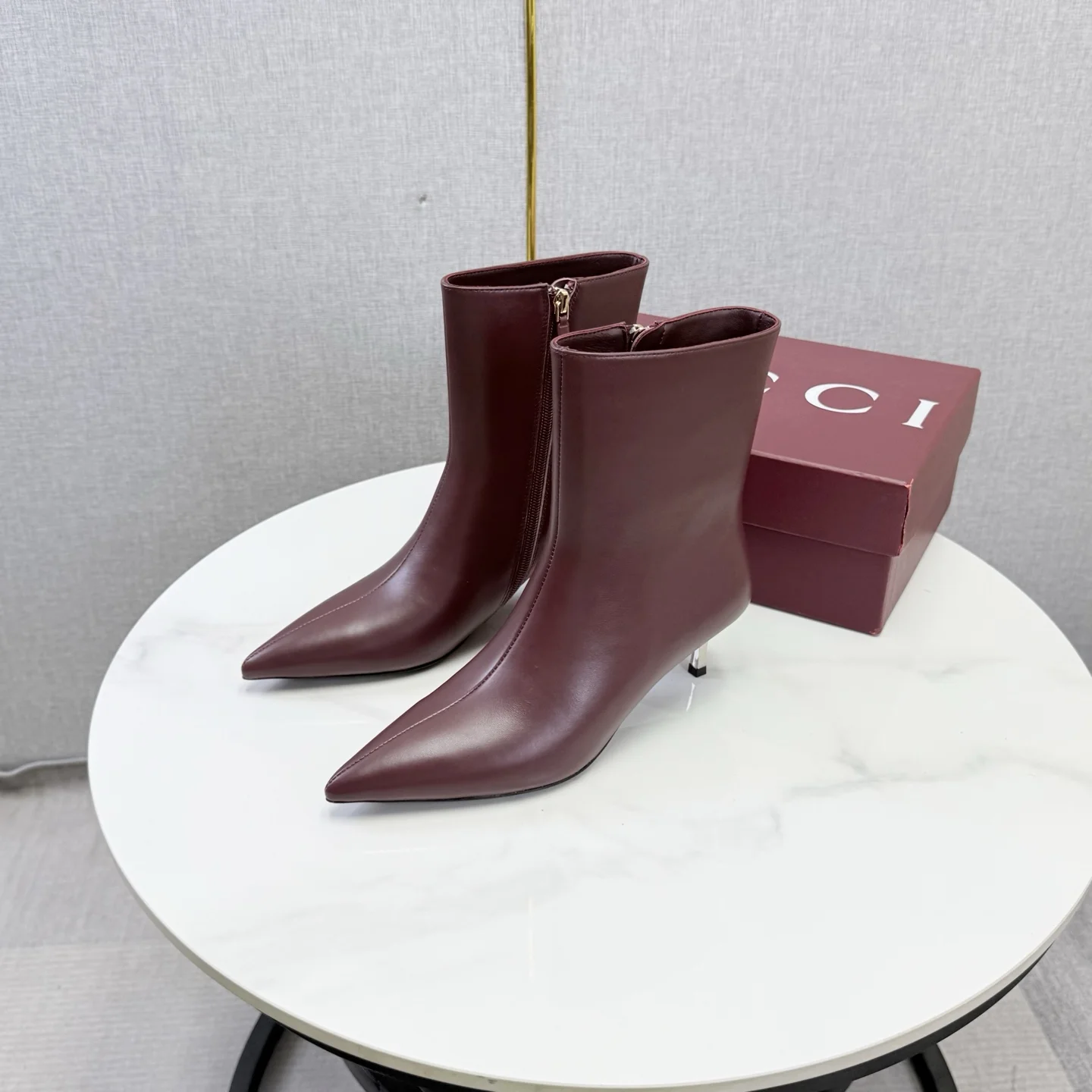 GUCCI Booties Brown-Silver C60202609110615 - Image 3