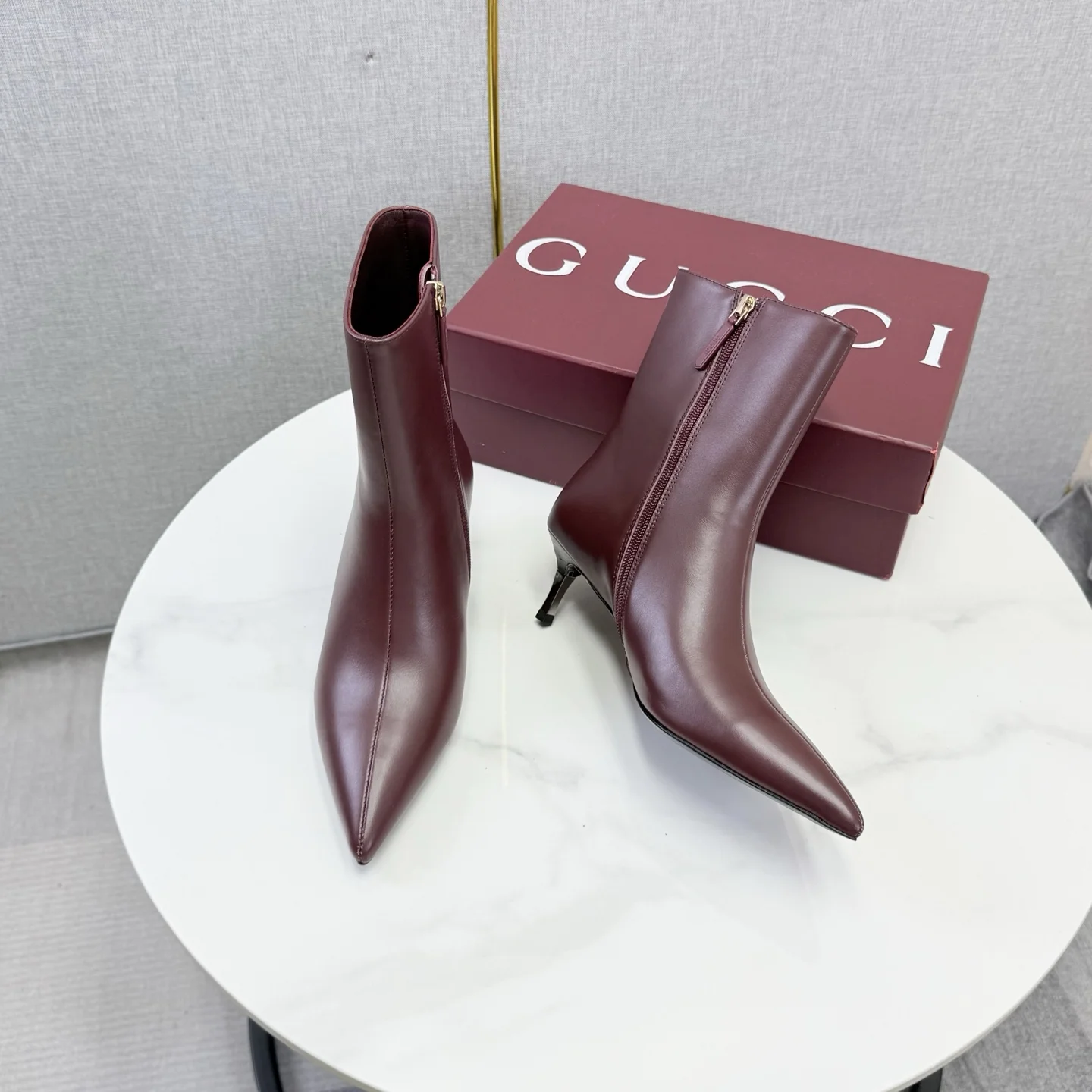 GUCCI Booties Brown-Silver C60202609110615 - Image 6