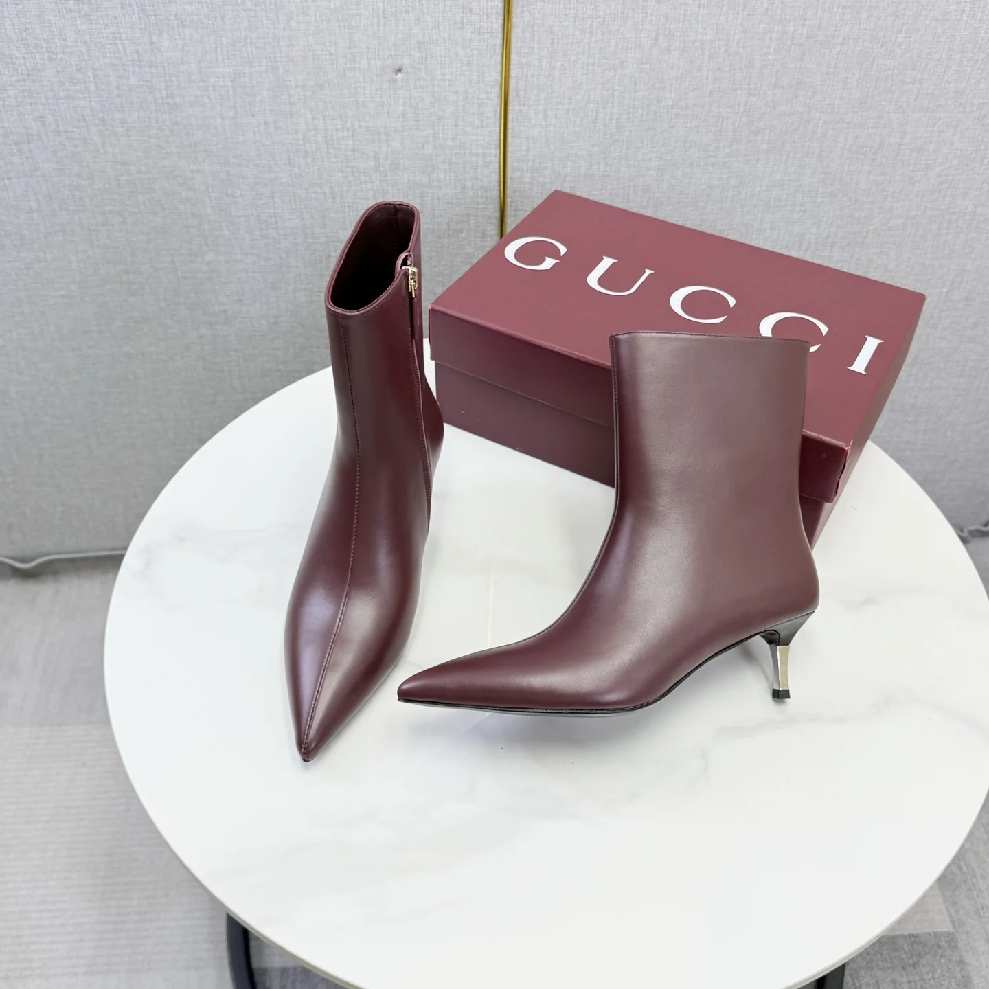 GUCCI Booties Brown-Silver C60202609110615 - Image 7