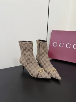 Alternative view of GUCCI Booties Leather Beige-Gold EU35-42 C70202609110760