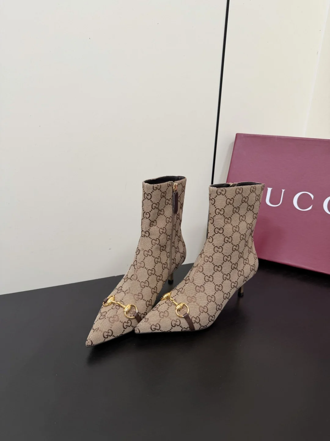 GUCCI Booties Leather Beige-Gold EU35-42 C70202609110760 - Image 3