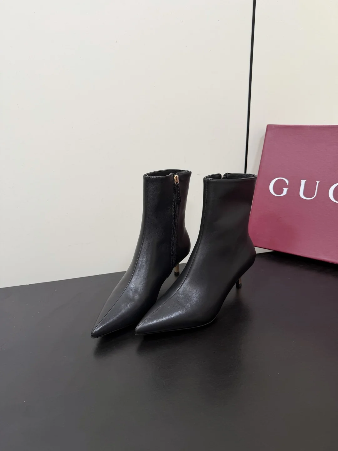 GUCCI Booties Leather Canvas Black EU35-42 C70202609110761 - Image 3